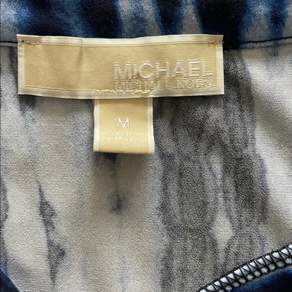 Michael Kors Sleeveless Blue Shift‎ Dress Ruffle Medium